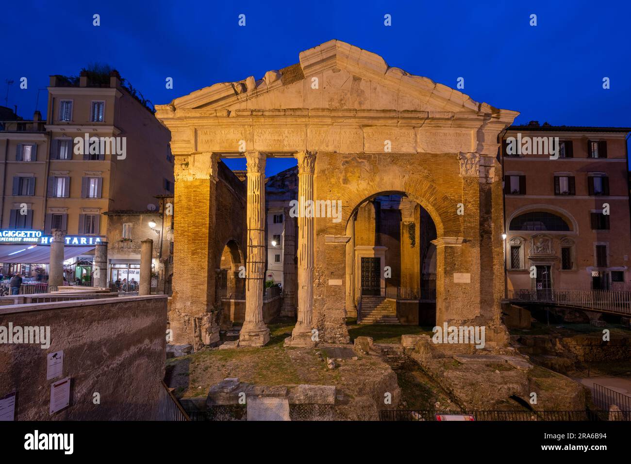 Porticus Octaviae (Portico di Ottavia), Rome, Latium, Italie Banque D'Images
