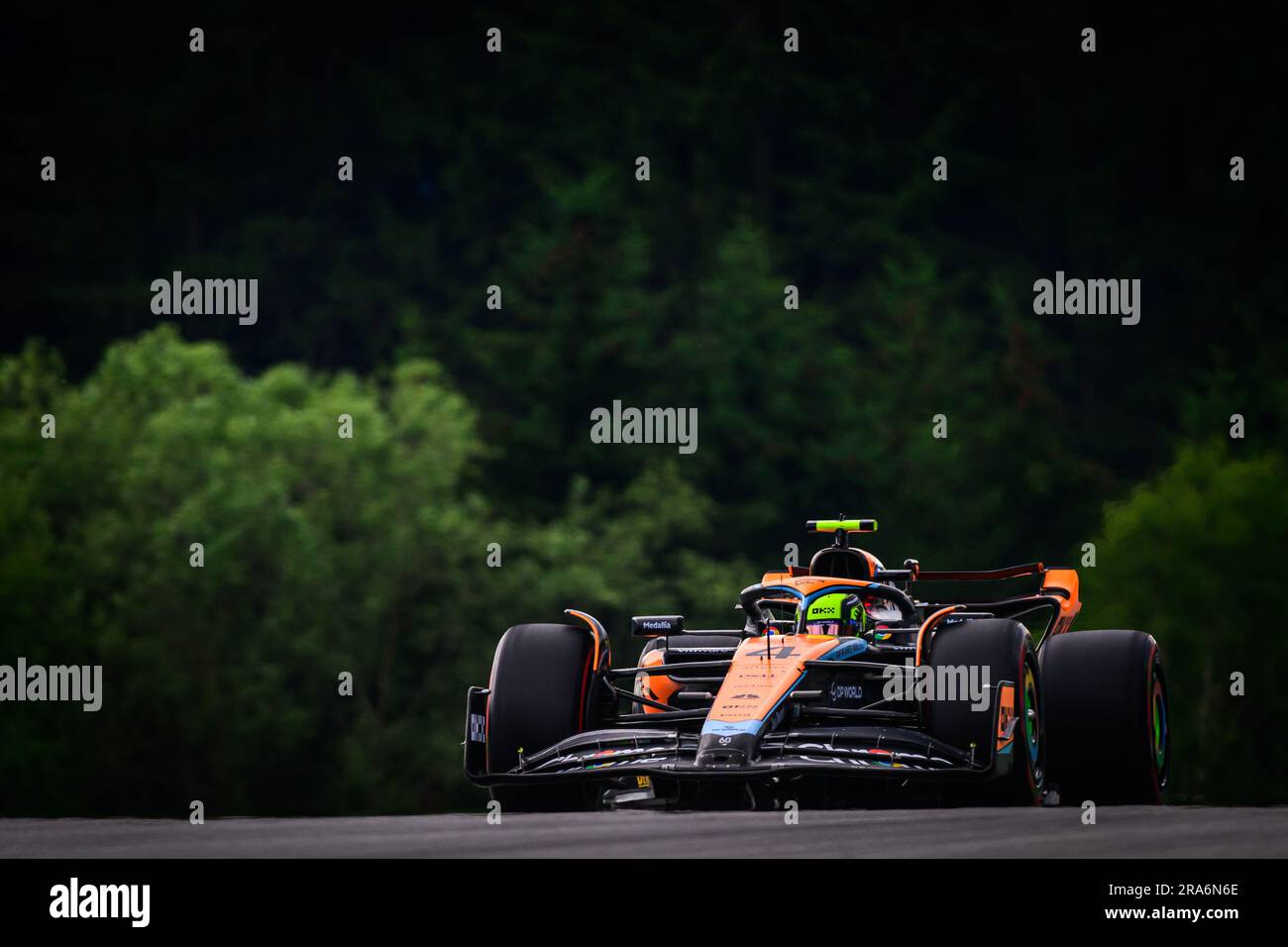 Spielberg, Autriche. 30th juin 2023. Lando Norris, pilote britannique de l'écurie McLaren F1, participe à la séance de qualification du Grand Prix autrichien F1 au Red Bull Ring. (Photo par jure Makovec/SOPA Images/Sipa USA) crédit: SIPA USA/Alay Live News Banque D'Images