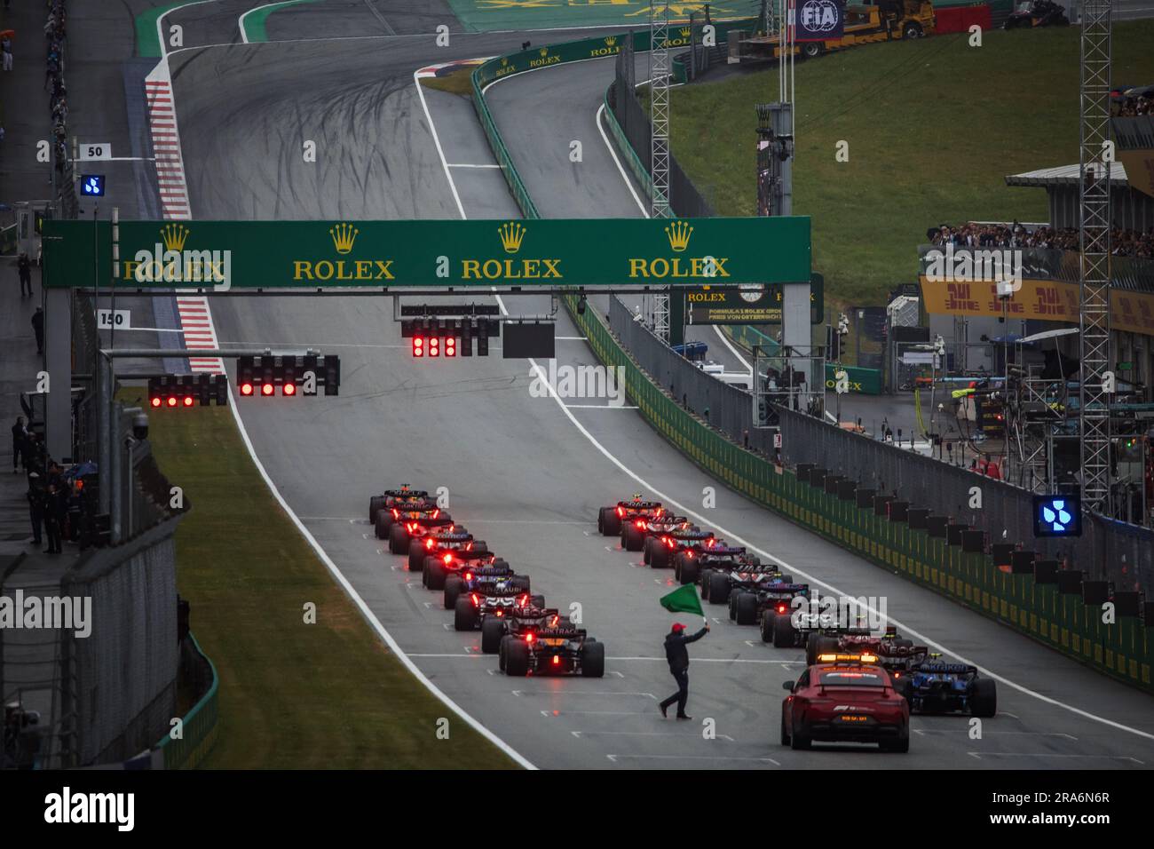 Spielberg, Autriche. 01st juillet 2023. Le début de la course Sprint. 01.07.2023. Championnat du monde Formula 1, Rd 10, Grand Prix d'Autriche, Spielberg, Autriche, Jour de Sprint. Le crédit photo doit être lu : images XPB/Press Association. Crédit : XPB Images Ltd/Alamy Live News Banque D'Images