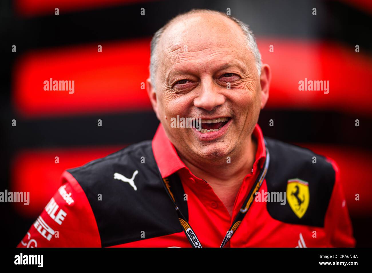 Spielberg, Autriche. 30th juin 2023. Frederic Vasseur, le directeur de l'équipe de Scuderia Ferrari sourit après la séance de qualification du Grand Prix autrichien de F1 au Red Bull Ring. (Photo par jure Makovec/SOPA Images/Sipa USA) crédit: SIPA USA/Alay Live News Banque D'Images