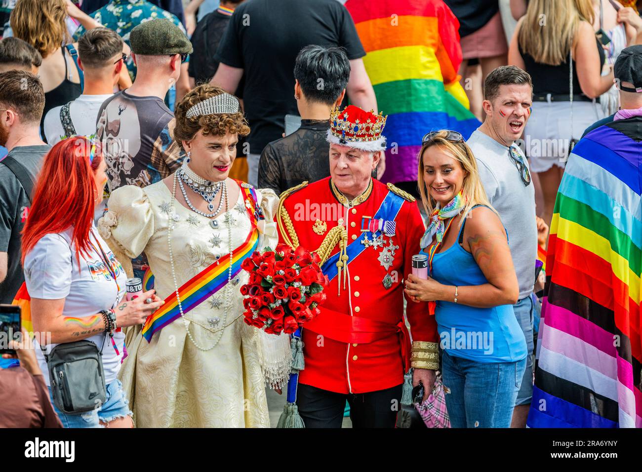Londres, Royaume-Uni. 01st juillet 2023. Le Roi et la Reine assistent au concert de Trafalgar Square - le défilé et festival annuel Pride in London dans le cadre du mois de la fierté. Crédit : Guy Bell/Alay Live News Banque D'Images