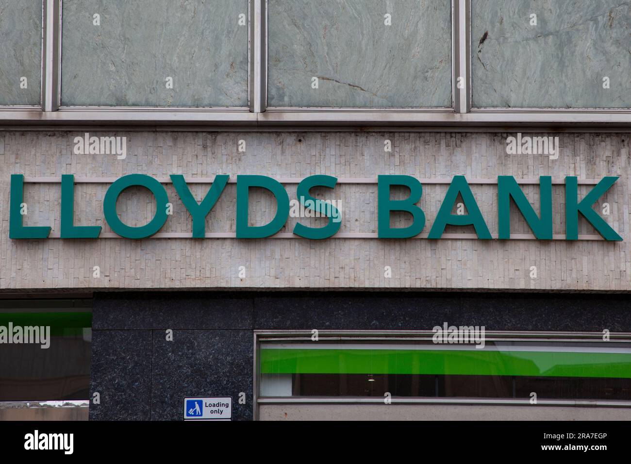 lloyds Bank signe dans Weston Super Mare Banque D'Images