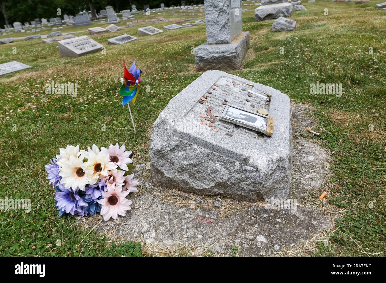 Cimetière grave de John Dillinger Crown Hilll à Indianapolis, Indiana Banque D'Images