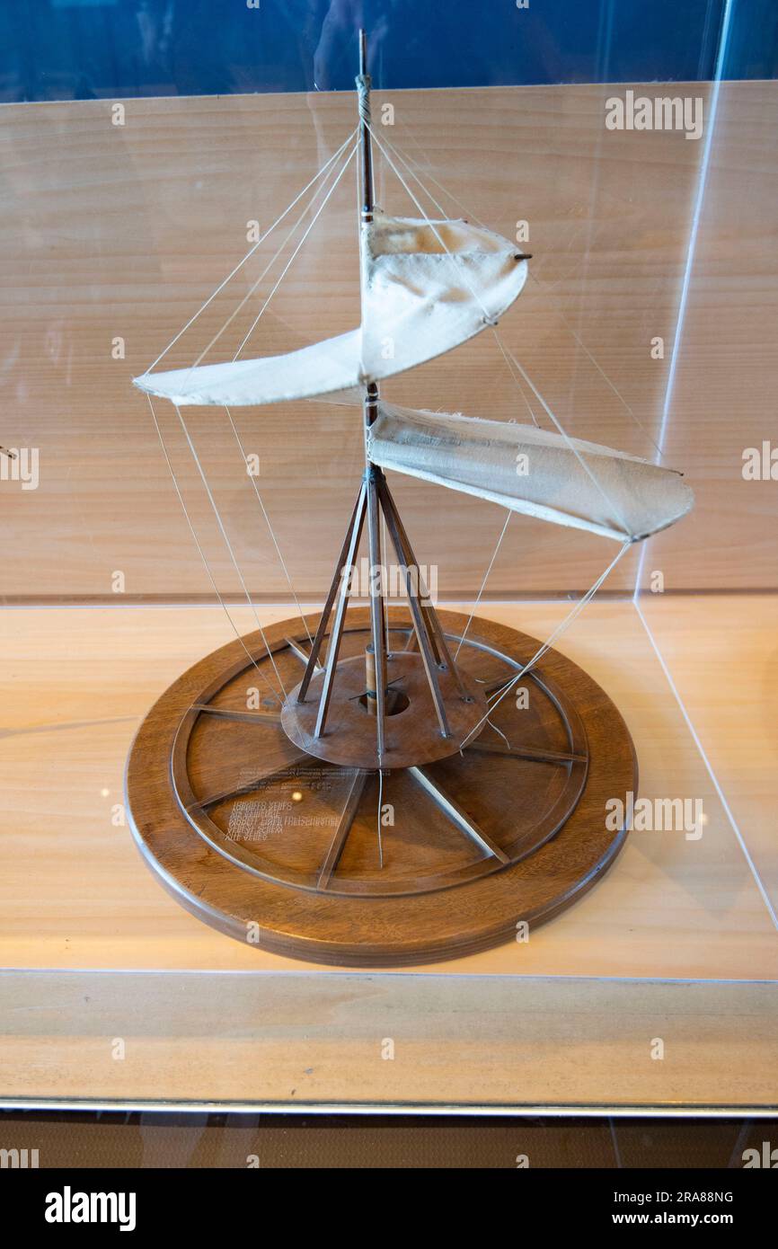 Prototype de vis aérienne de Da Vinci Banque D'Images