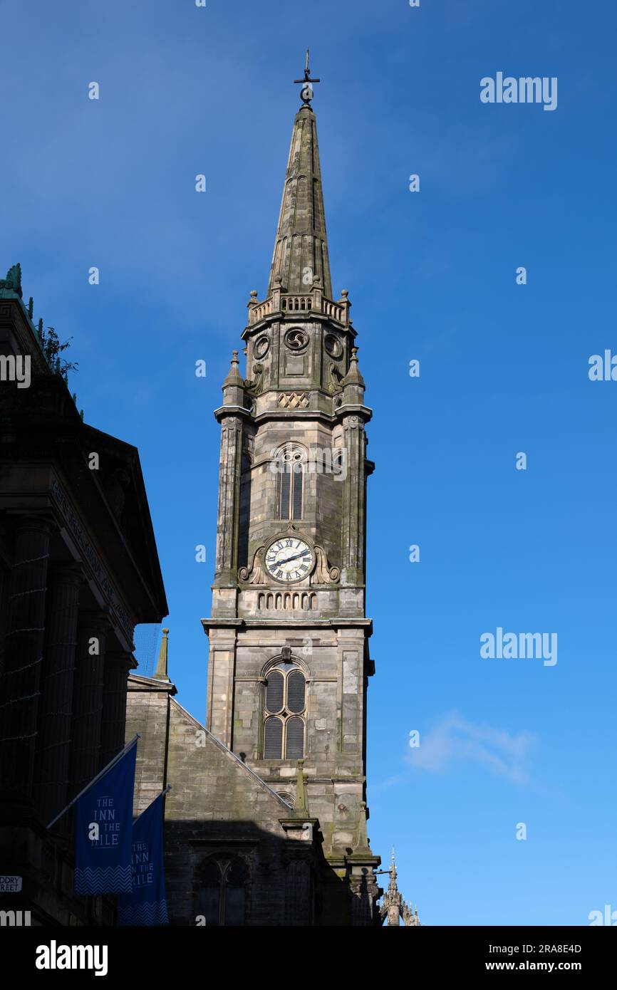 Le Tron Kirk, ancienne église paroissiale principale de la ville d'Édimbourg, en Écosse, au Royaume-Uni. Christ’s Kirk à la tour de Tron sur le Royal Mile, construite à l’intérieur Banque D'Images