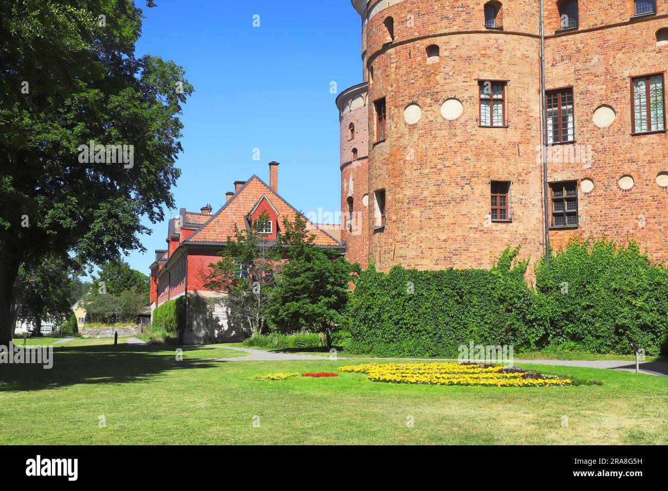 Le château Gripsholm datant du 16th siècle est situé dans la province suédoise de Sodermanland. Banque D'Images