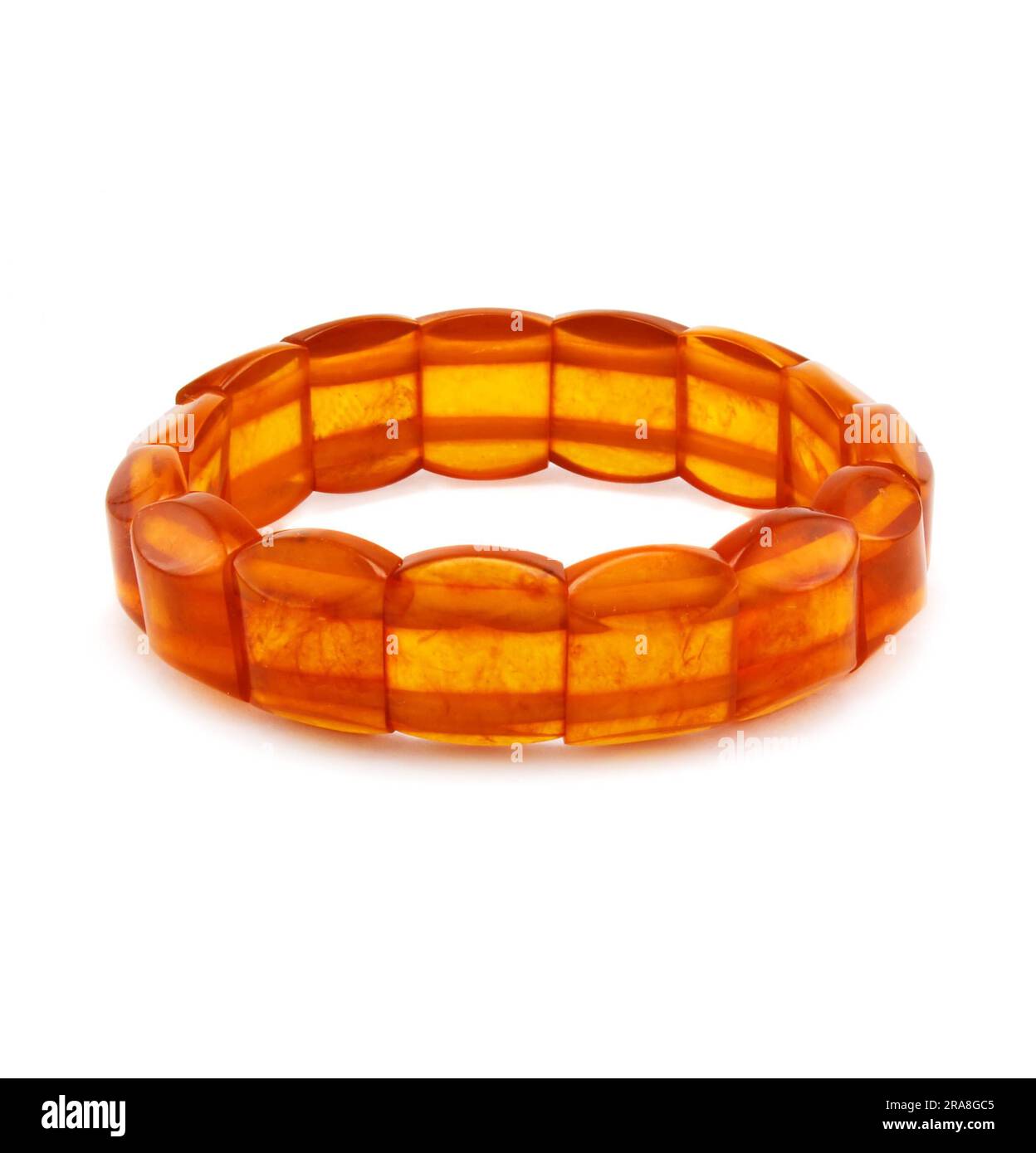 bracelet orange isolé sur fond blanc Banque D'Images