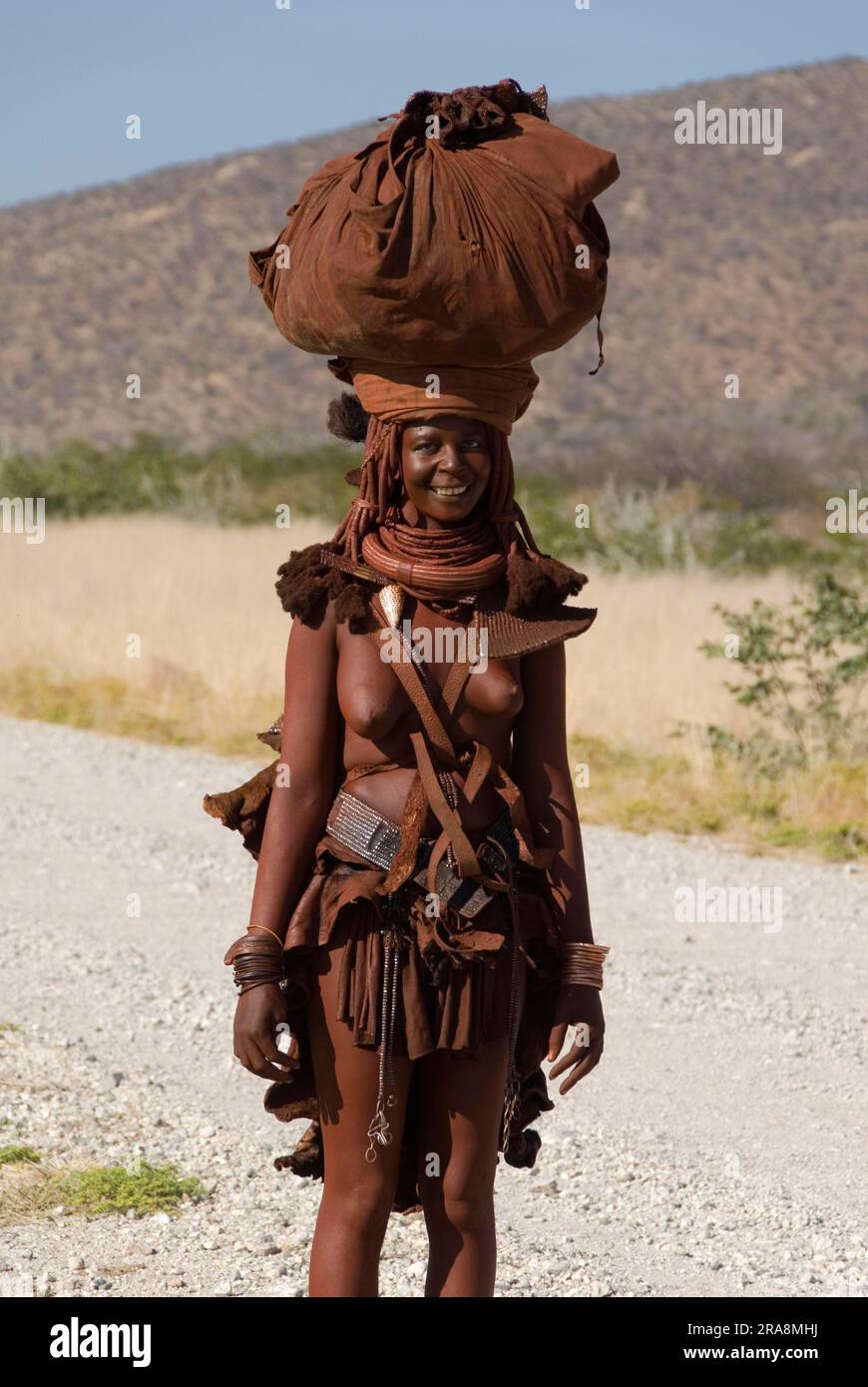 Femme Himba Kaokoveld, Namibie, Banque D'Images