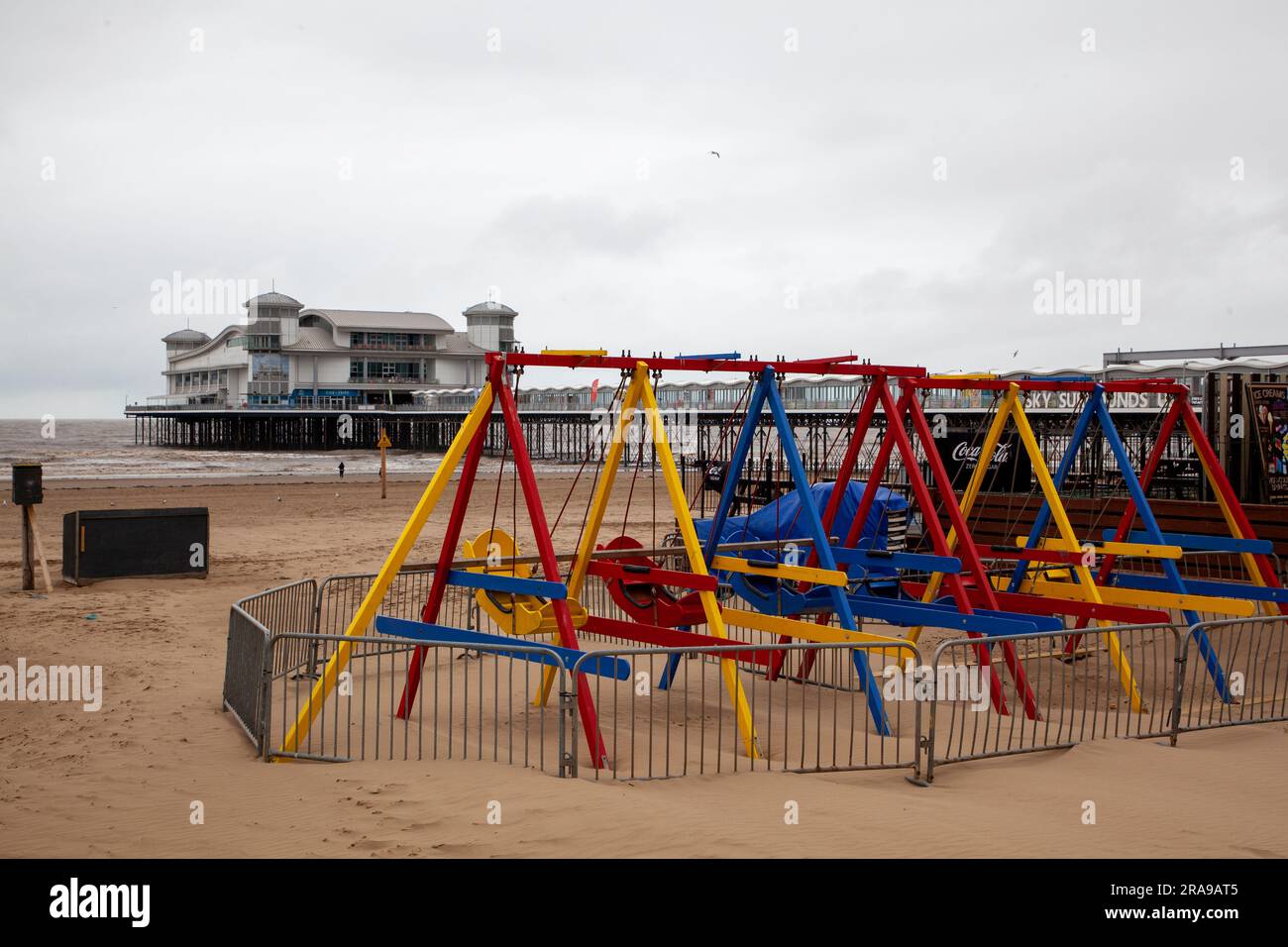 Le Grand Pier à Weston Super Mare Banque D'Images