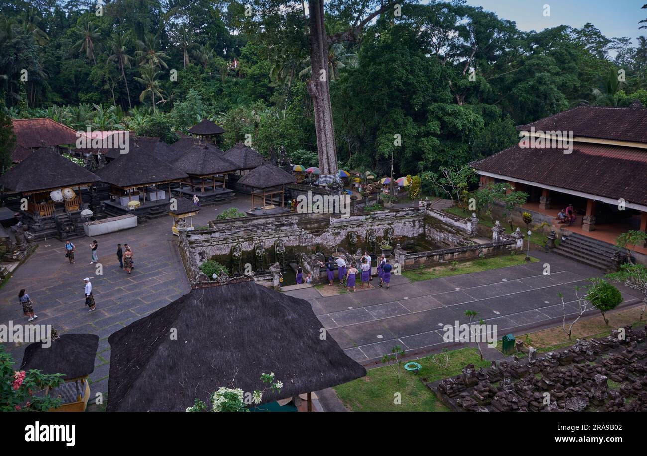 Goa Gajah ou Elephant Cave est situé sur l'île de Bali près d'Ubud, Bali Indonésie. Construit au 9e siècle, il a servi de sanctuaire. Banque D'Images