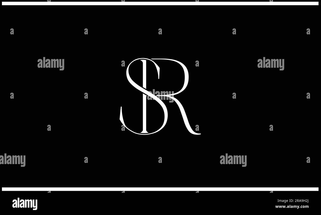 SR, RS, Monogramme de logo de lettres abstraites Illustration de Vecteur