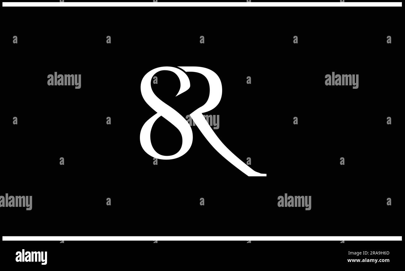 SR, RS, Monogramme de logo de lettres abstraites Illustration de Vecteur