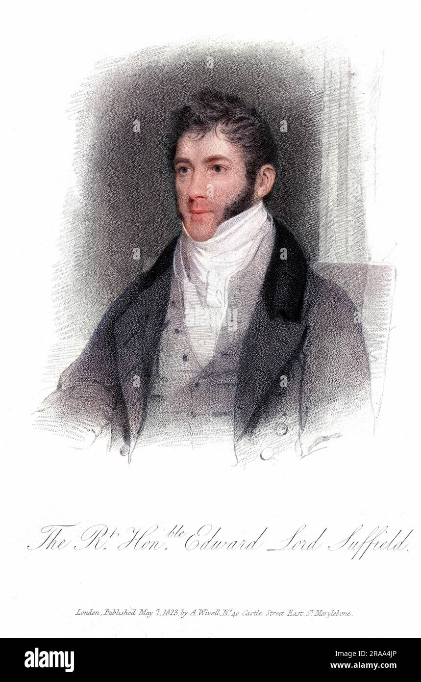 EDWARD HARBORD, troisième baron SUFFIELD aristocrate et passionné de sport, mais aussi philanthrope réputé. Date: 1781 - 1835 Banque D'Images