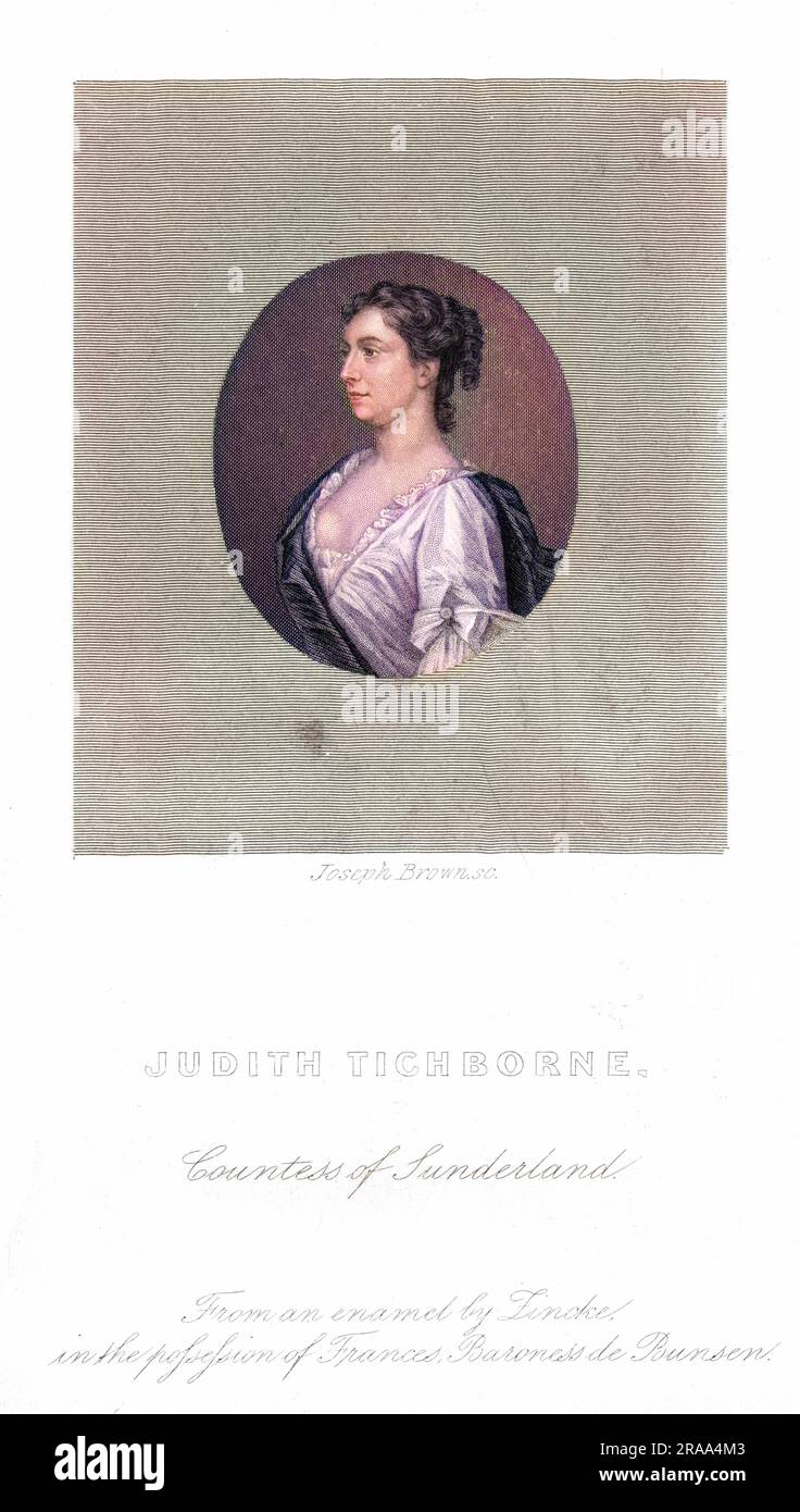 JUDITH (née Tichborne) comtesse SUNDERLAND épouse (1) de Charles Spencer, troisième comte, puis (2) de sirSUNDERLAND Robert Sutton. Date: 1702? - 1749 Banque D'Images