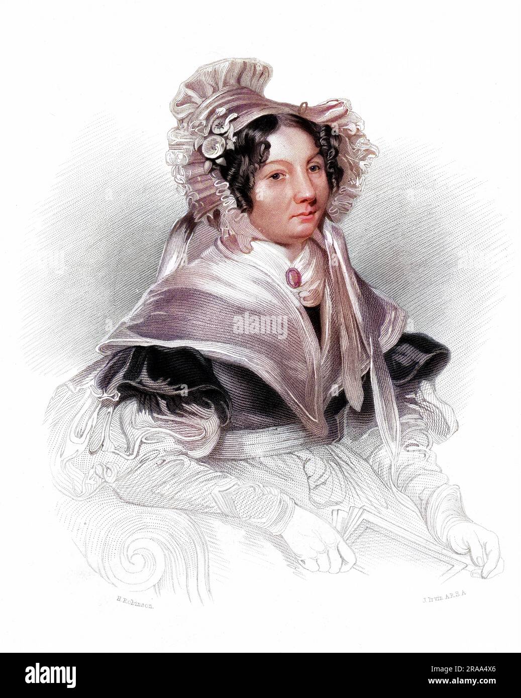 MME THOMSON épouse de George Thomson, ami du poète Robert Burns Date: VERS 1800 Banque D'Images