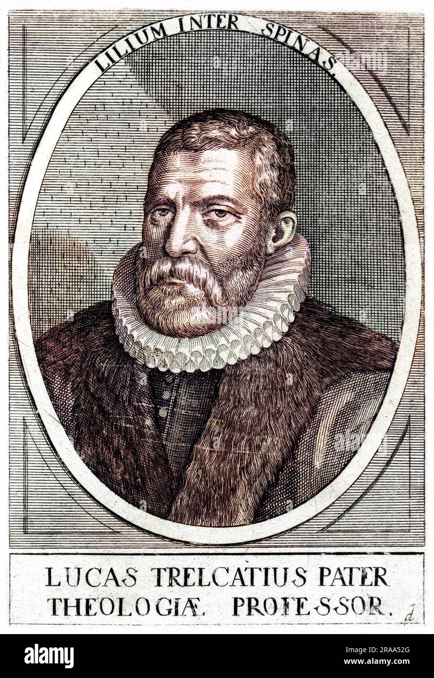 LUCAS TRELCATIUS (l'aîné) protestant de naissance française, un churchman qui a été forcé de chercher refuge à Londres. Date: 1542 - 1602 Banque D'Images