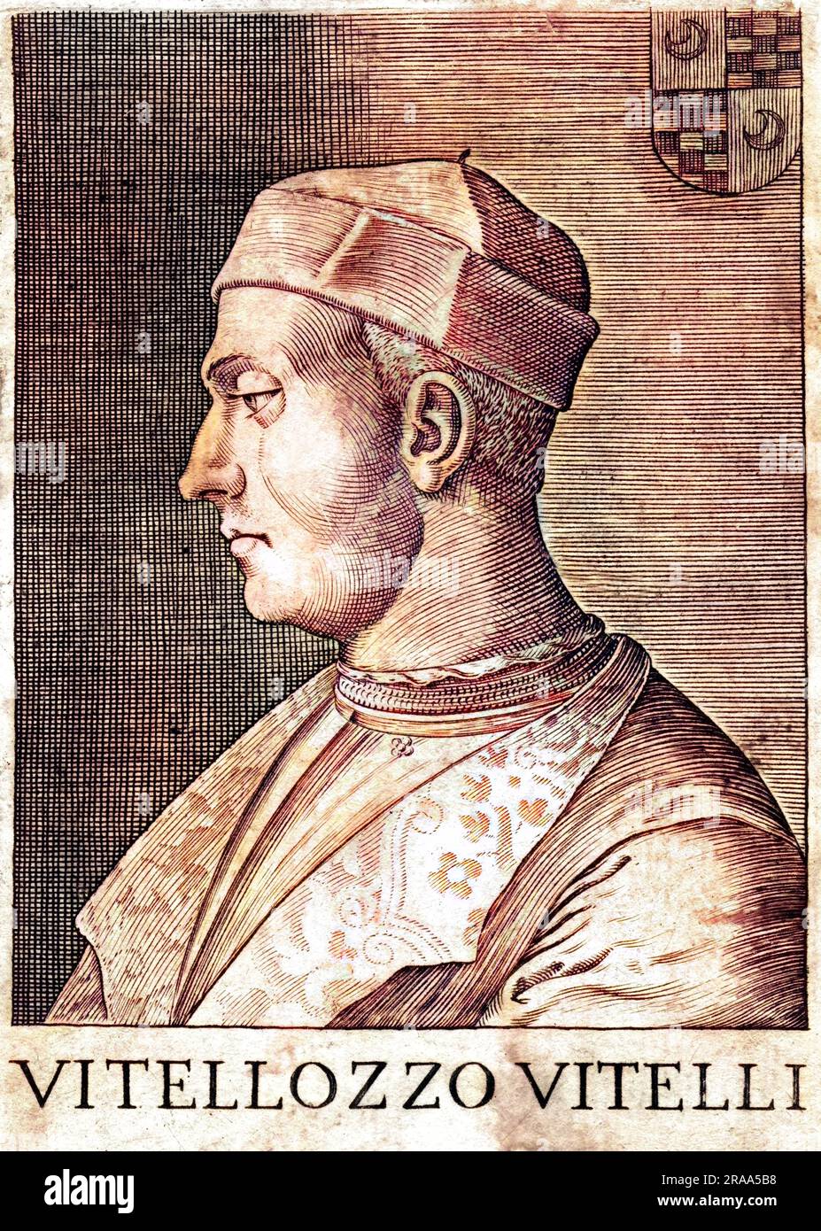 VITELLOZZO VITELLI soldat italien, membre de la famille qui a dirigé Citta di Castelli : assassiné. Date: ? - 1503 Banque D'Images