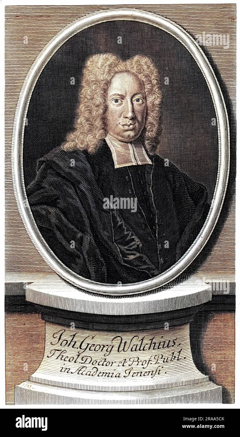 JOHANN GEORG WALCH Allemand churchman, érudit et théologien Date: 1693 - 1775 Banque D'Images