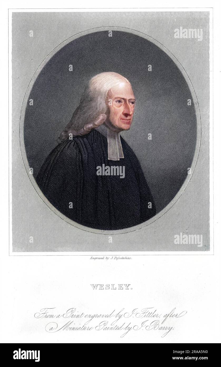 JOHN WESLEY churchman, créateur du méthodisme Date: 1703 - 1791 Banque D'Images