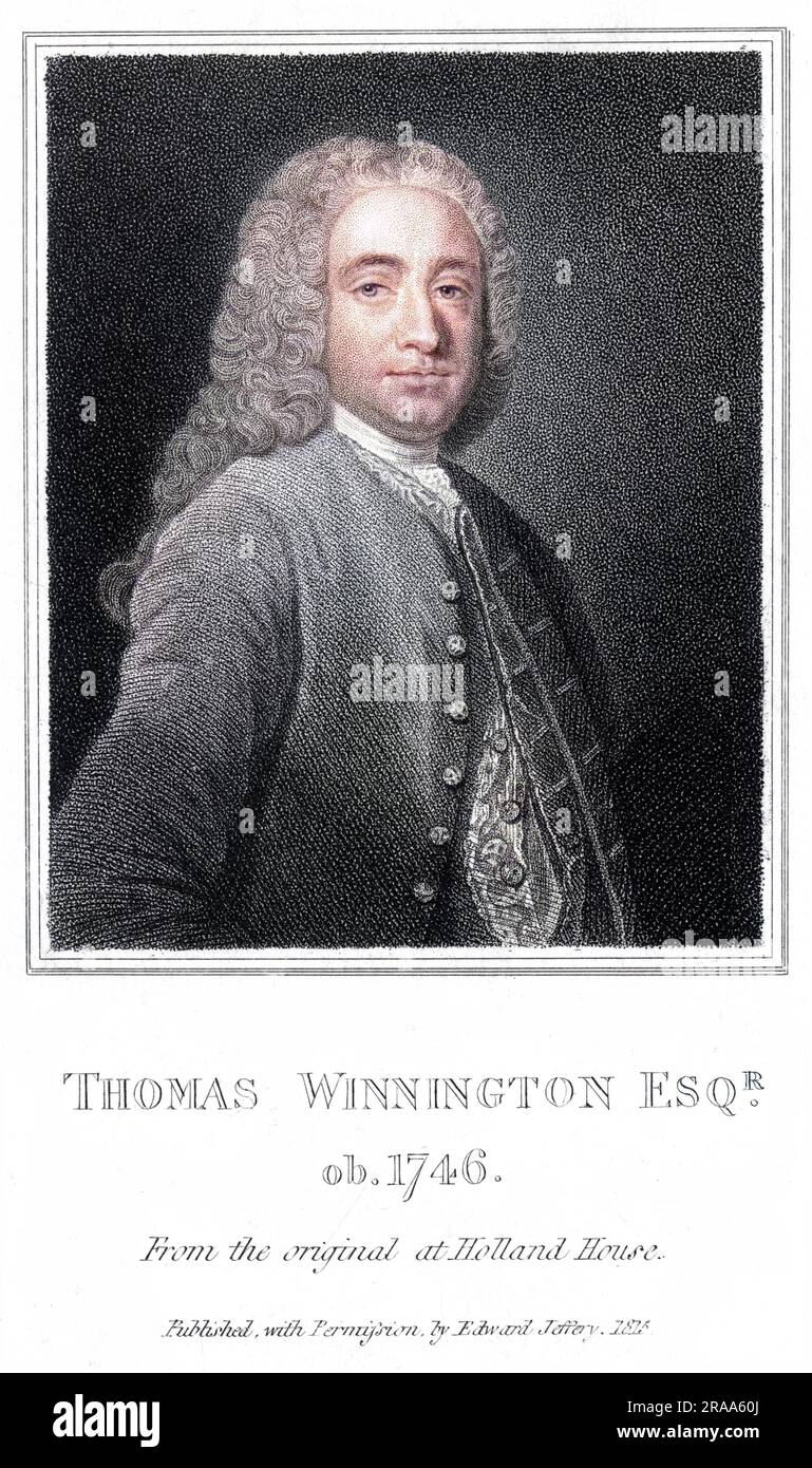 THOMAS WINNINGTON homme d'État, maître de paie-général Date: 1696 - 1746 Banque D'Images
