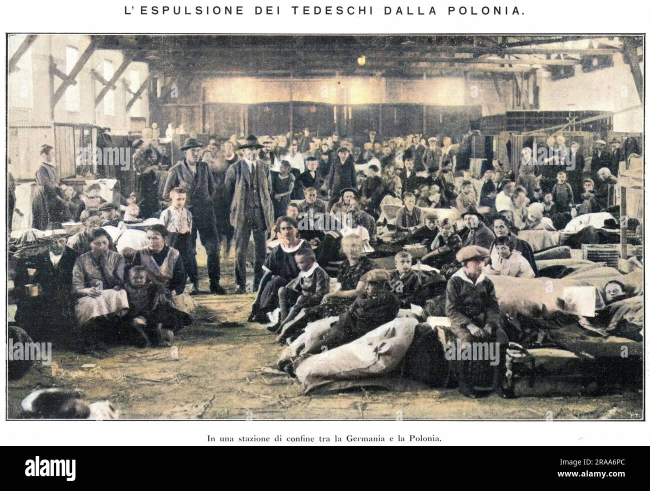 "Nettoyage ethnique" en Pologne - les Allemands sont expulsés du pays. Date: 1925 Banque D'Images