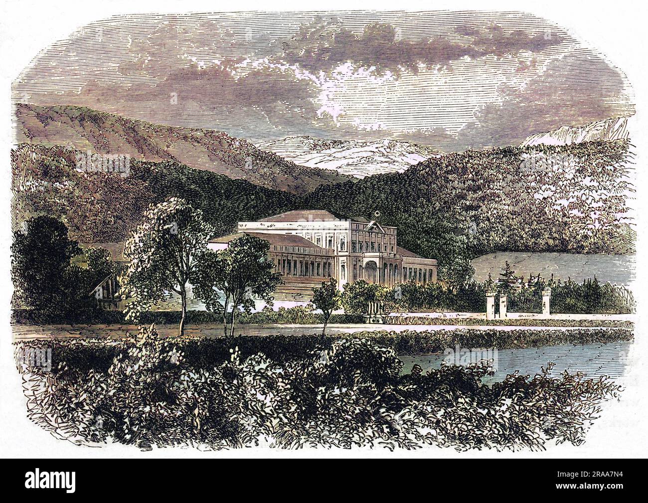 Palais impérial de Petropolis, près de Rio de Janeiro. Date: Vers 1870 Banque D'Images
