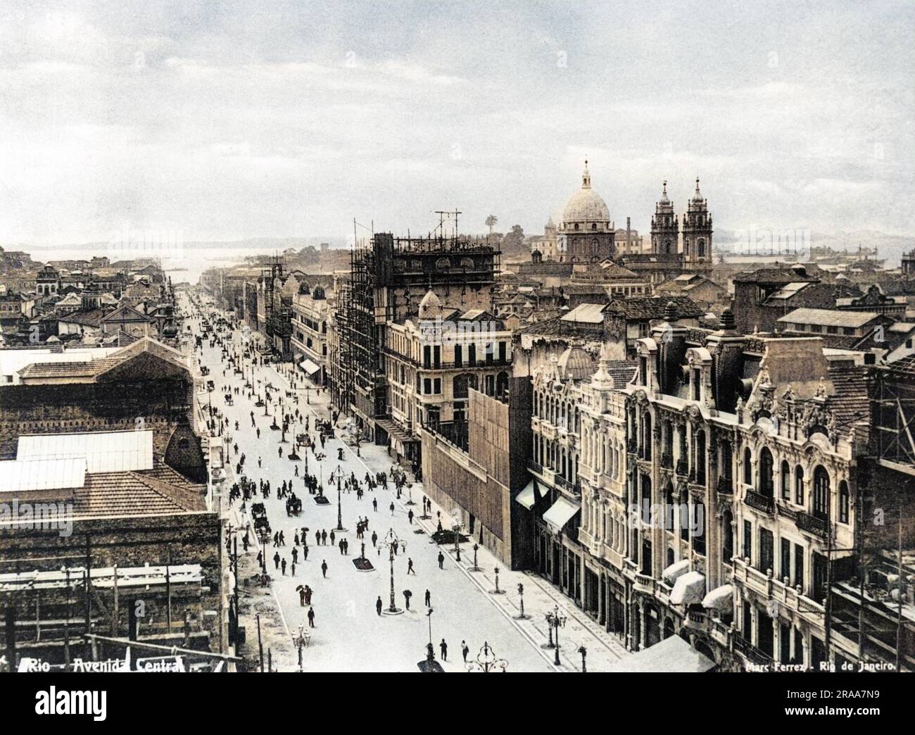 Avenida Central Date: Vers 1900 Banque D'Images