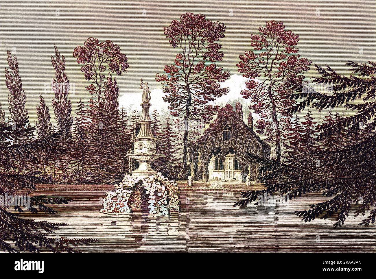 Cottage Fountain, à Camberwell Grove. Date: 1811 Banque D'Images