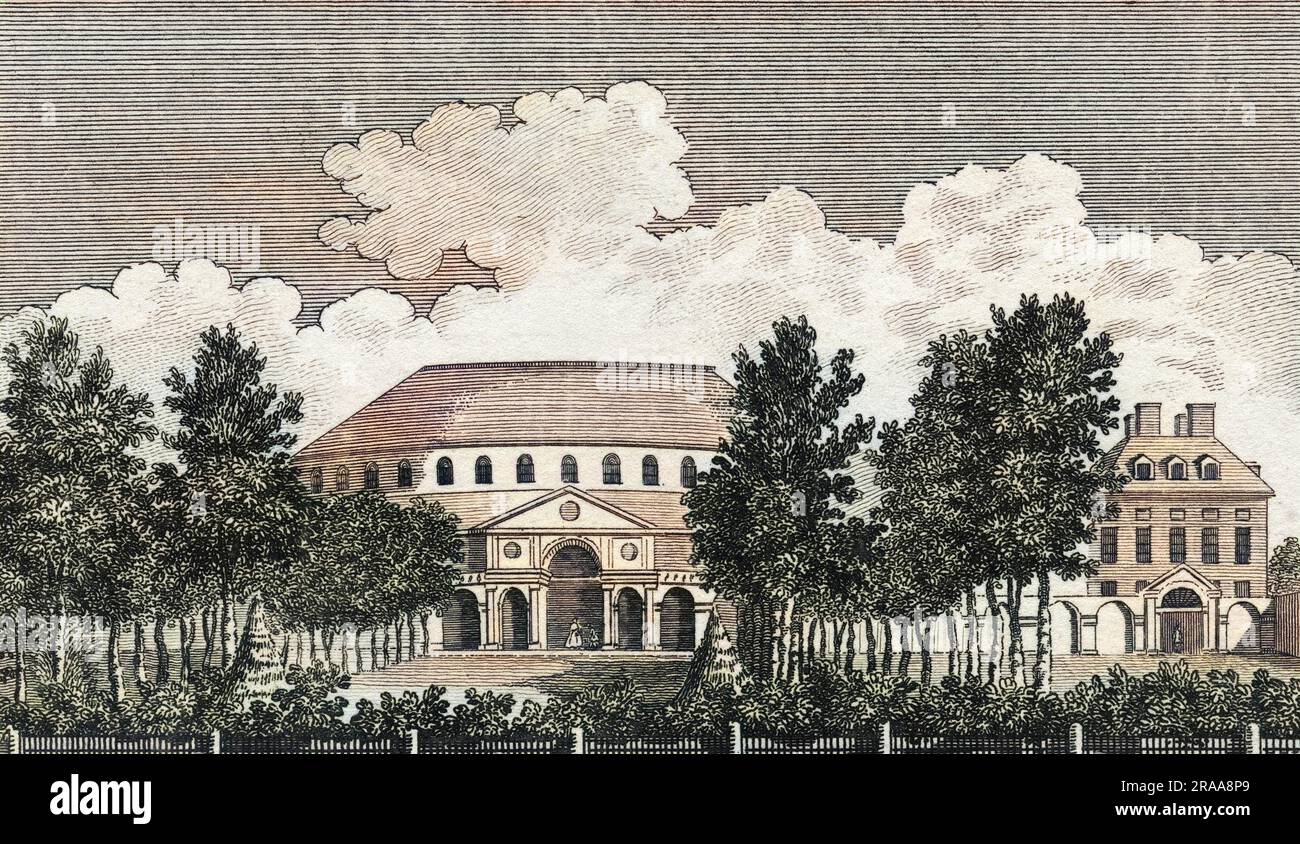 Ranelagh House and Garden, Chelsea, a ouvert ses portes comme jardin d'agrément en 1742. Date: 1750 Banque D'Images