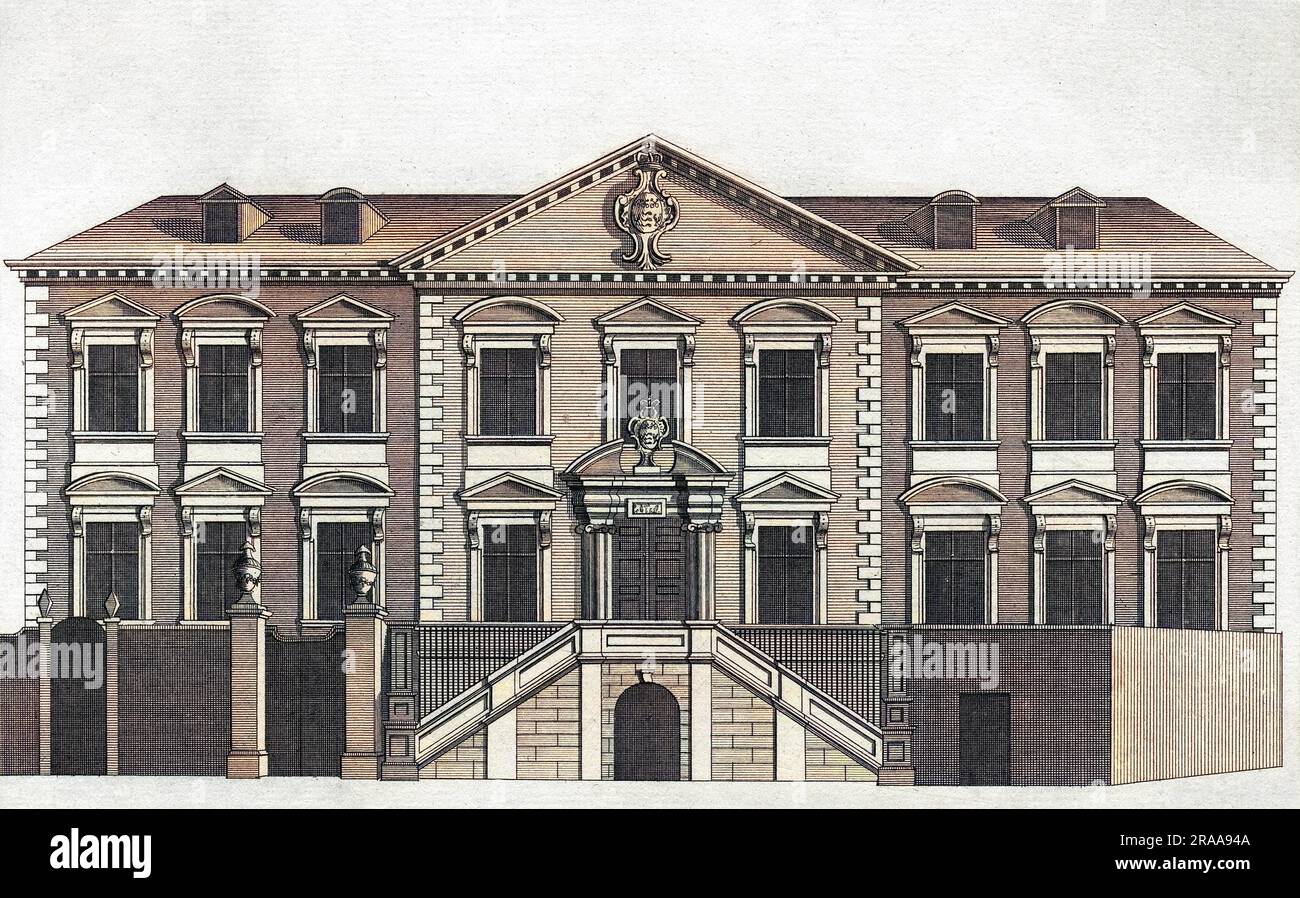 Fishmonger's Hall, près du London Bridge Date: Vers 1750 Banque D'Images