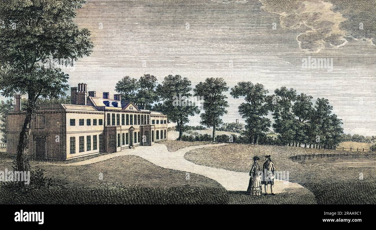 Maison à Dagenham, Essex, le siège de feu Henry Muilman. Date: Vers 1780 Banque D'Images