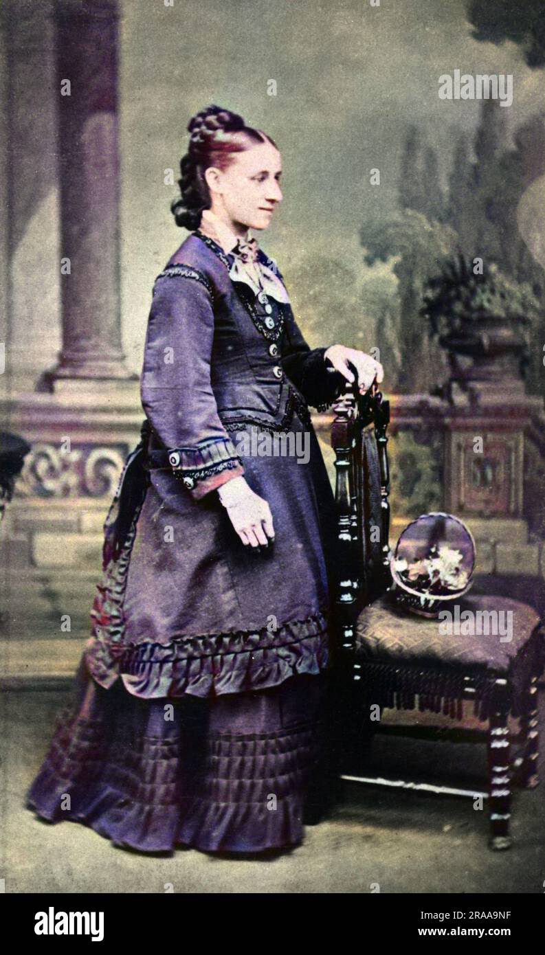 M Hallgarth, spiritualiste, dans un studio photo. Date: 1876 Banque D'Images