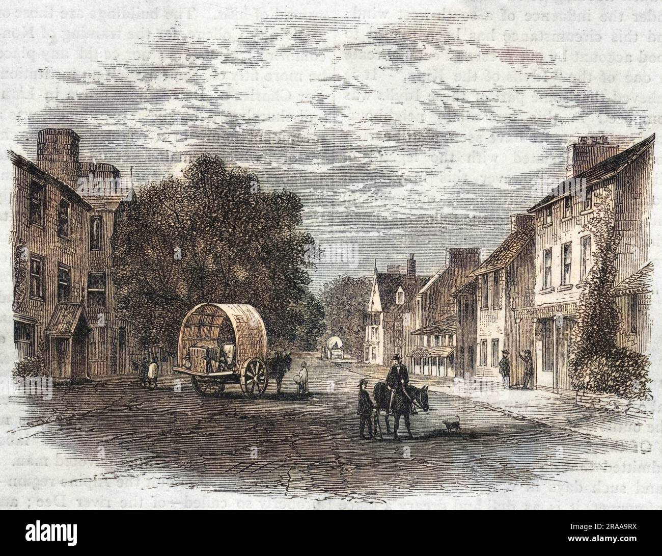 Une scène de rue à Bala, pays de Galles, 1873. Date: 1873 Banque D'Images