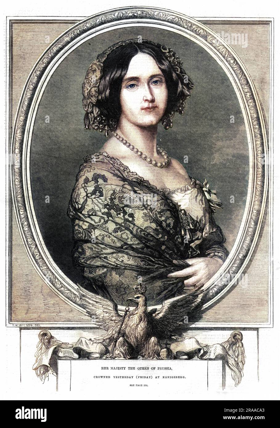 VICTORIA, IMPÉRATRICE D'ALLEMAGNE(1840 - 1901), ancienne princesse Vicky de Grande-Bretagne, fille aînée de la reine Victoria. Épousa Friedrich de Prusse, photographié ici en 1861, quand elle fut couronnée reine. Plus tard, elle devint la mère de l'empereur Guillaume II Date: 1861 Banque D'Images