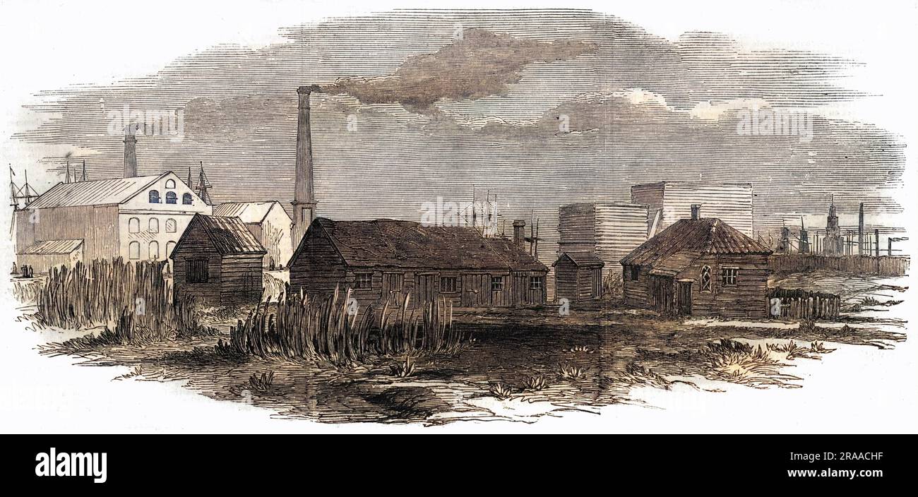 Rocket Factory de Hale, à Rotherhithe Date: 1853 Banque D'Images