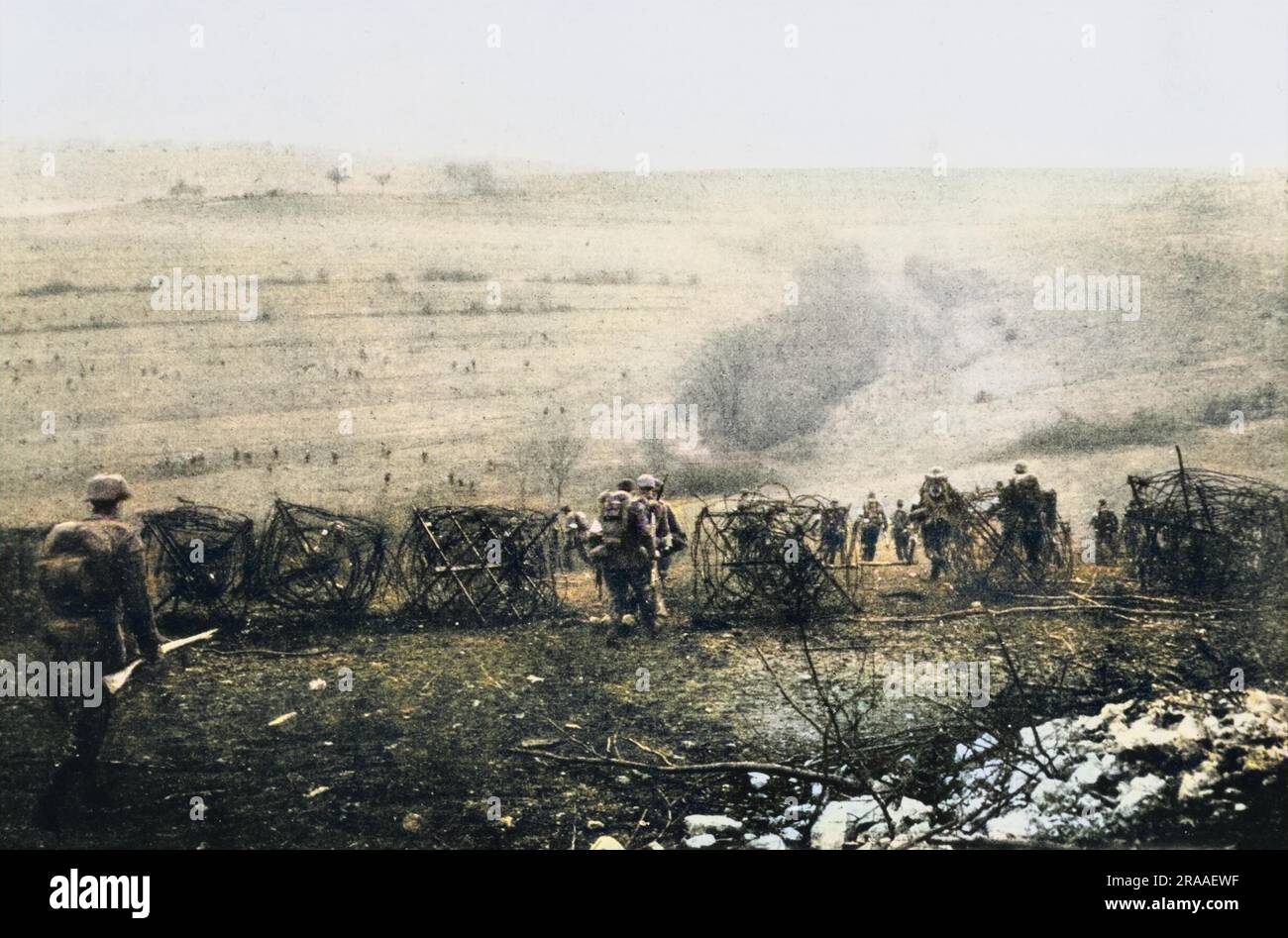 Attaque allemande par les défenses de Verdun pendant la première Guerre mondiale Date: 1914-1918 Banque D'Images
