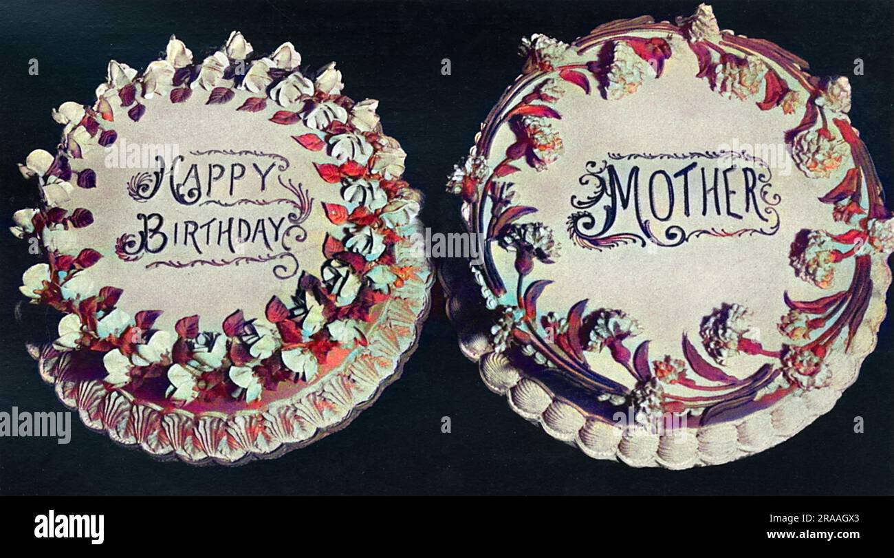 Gâteaux de saison, gâteau d'anniversaire et gâteau de mère Date: 1936 Banque D'Images