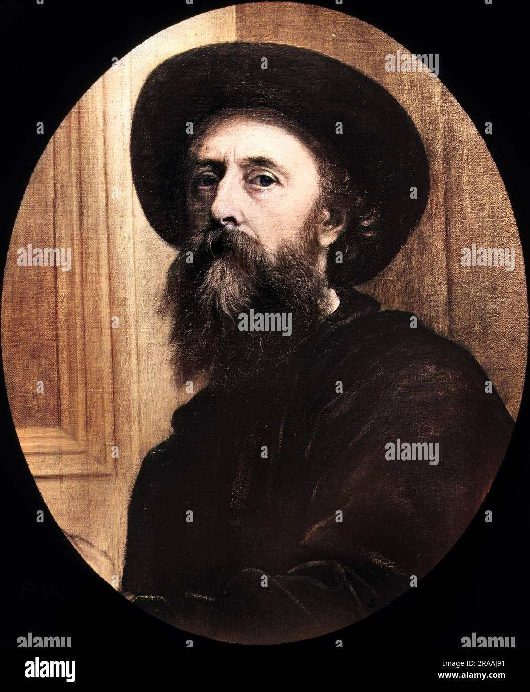 George Frederick Watts (1817-1904), artiste et peintre britannique. Autoportrait. Date: c.1860 Banque D'Images