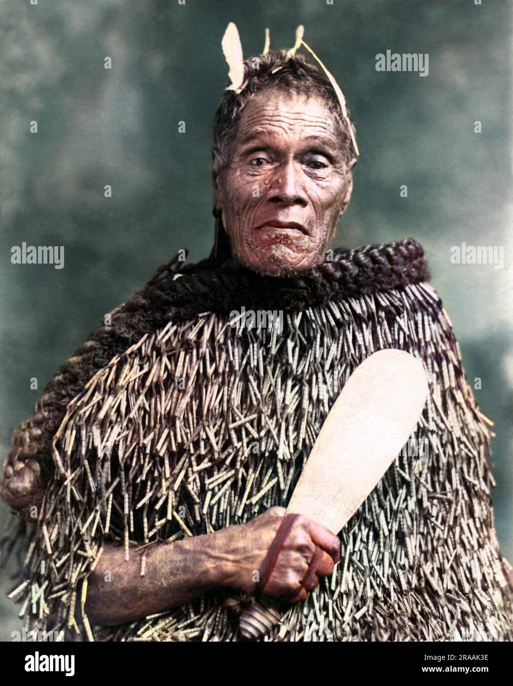 Mohi, chef maori, Nouvelle-Zélande. Date: Vers 1890s Banque D'Images