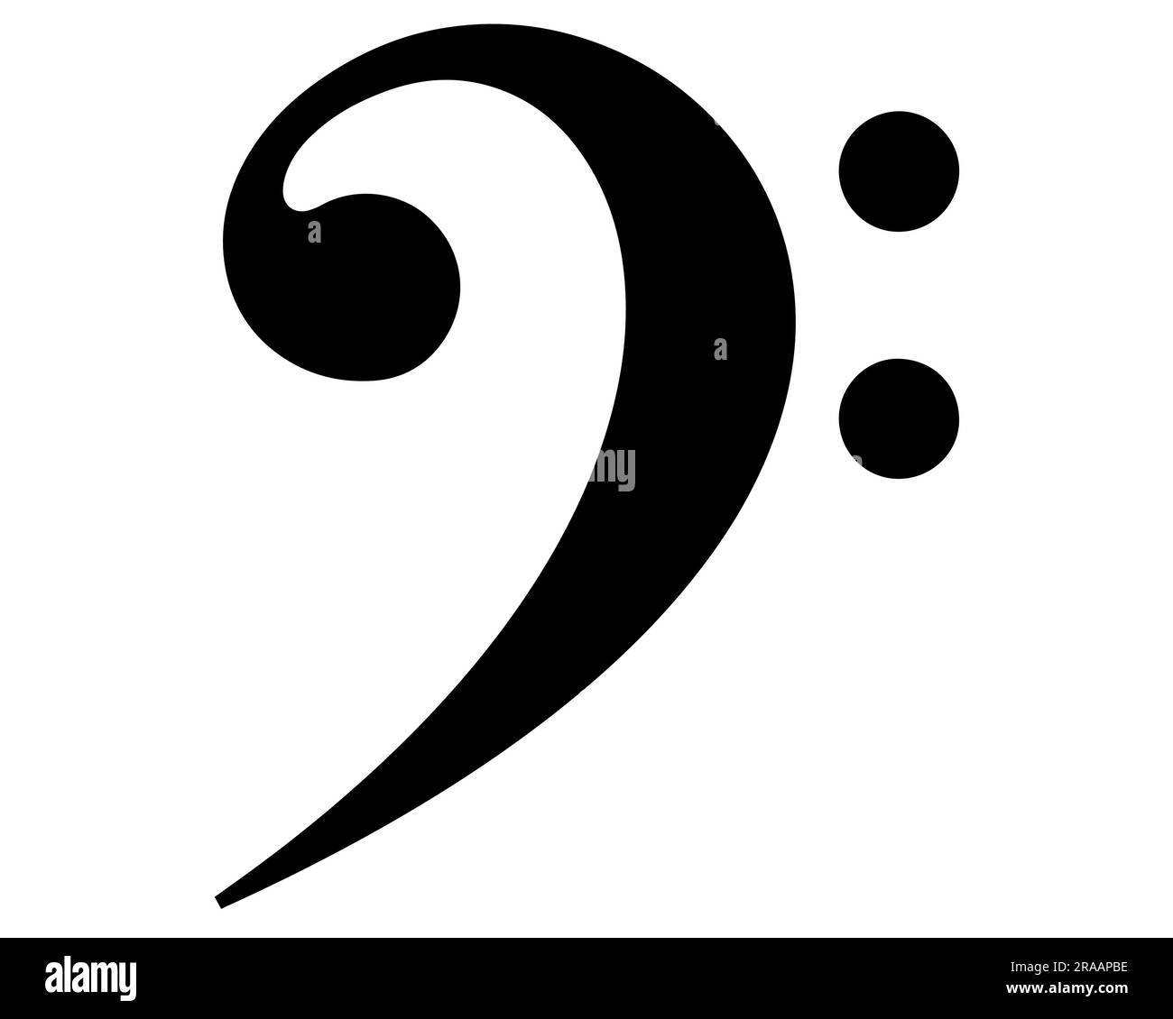 Silhouette Bass Clef Illustration de Vecteur
