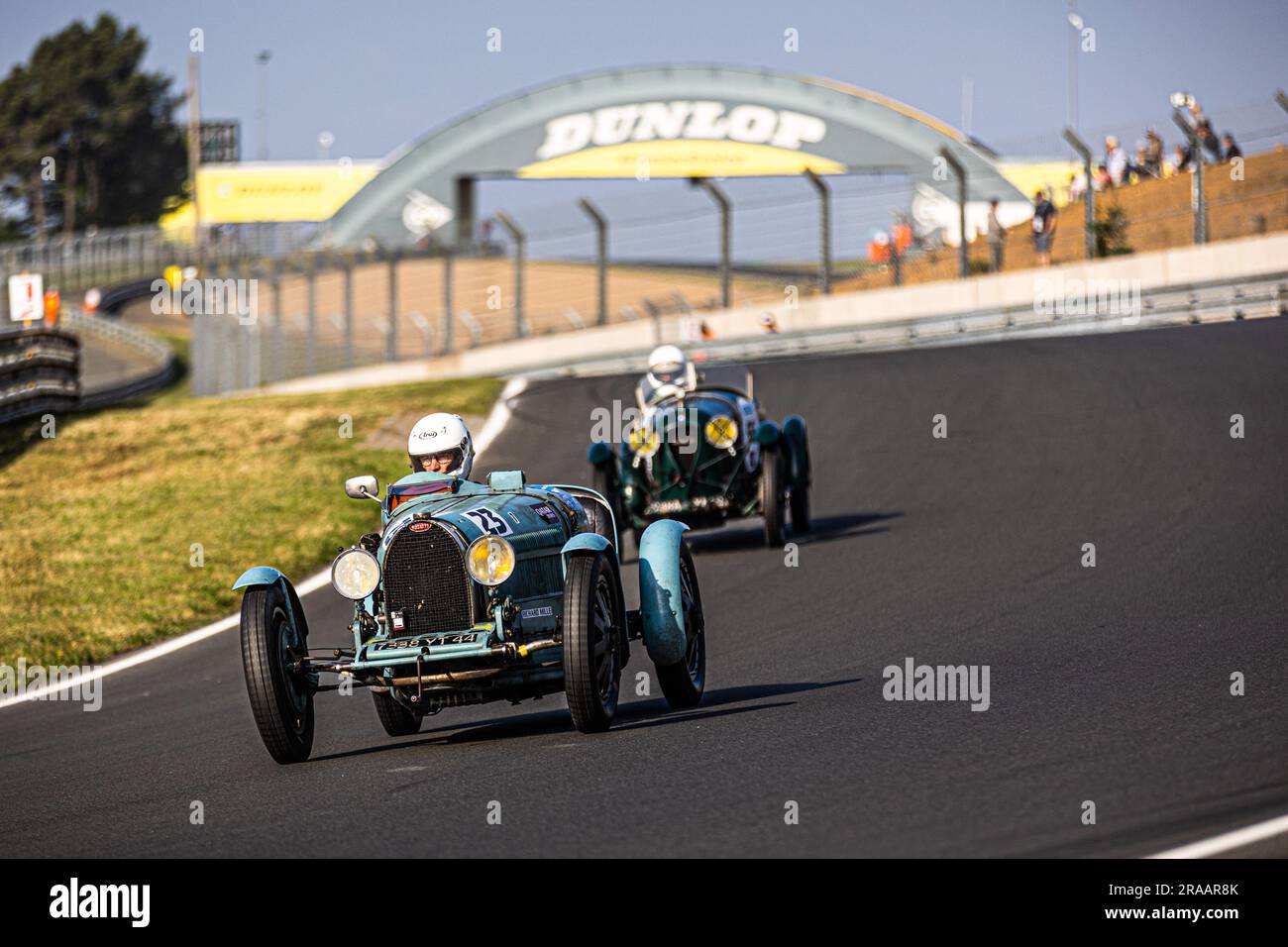 Le Mans, France. 02nd juillet 2023. 23 GRAIGIC (FRA), BRUNNER (FRA), Bugatti T35 B 1926, action pendant le Mans Classic 2023 de 1 juillet à 3, 2023 sur le circuit des 24 heures du Mans, au Mans, France - photo Damien Saulnier/DPPI crédit: DPPI Media/Alay Live News Banque D'Images