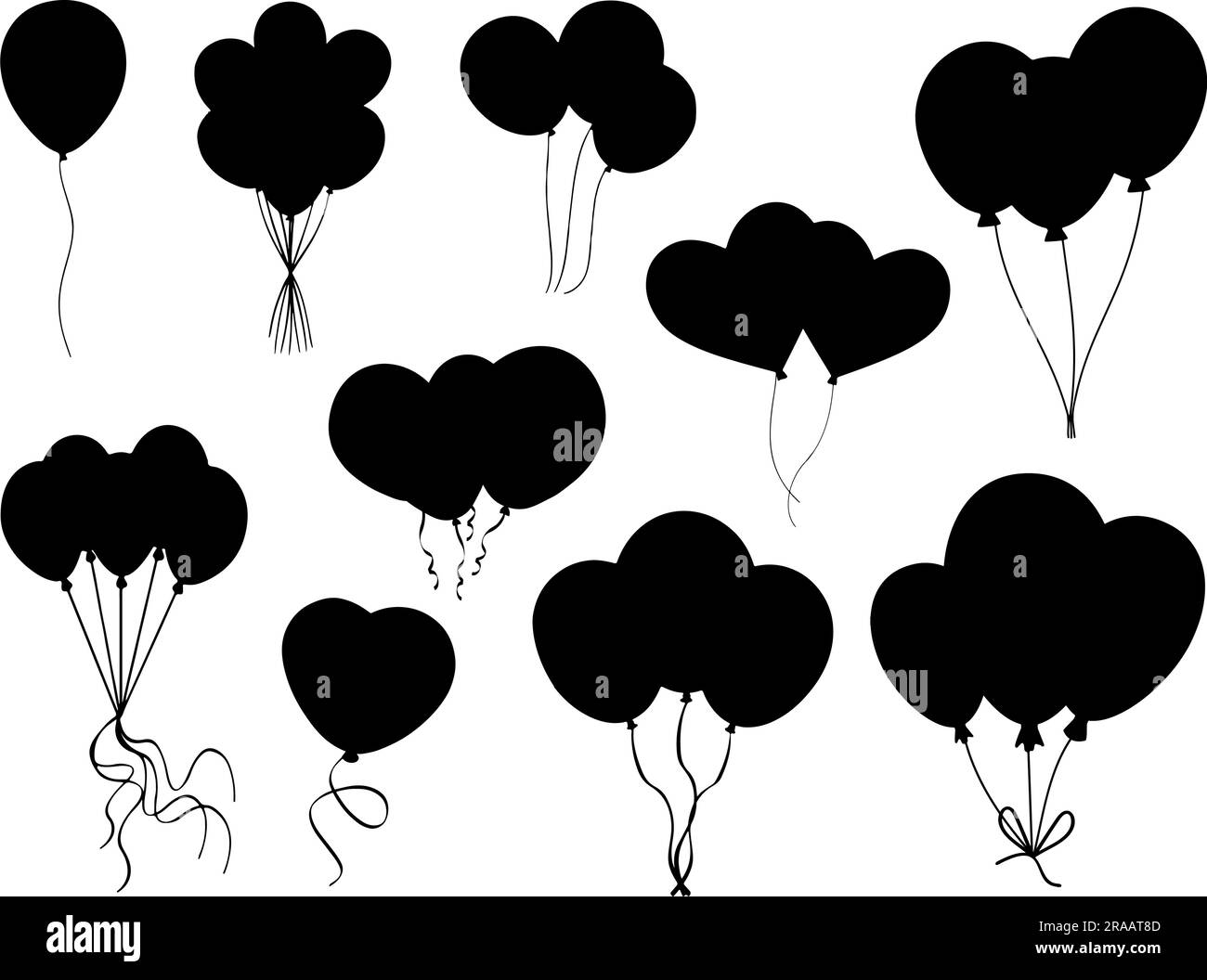 Ensemble de bulles Silhouette Illustration de Vecteur