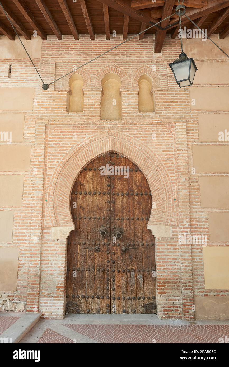 Co-Cathédrale de Santa María Mudejar Eglise de Guadalajara (Espagne). Il a été construit au cours DU 14th siècle sur une mosquée DE 13th. Banque D'Images