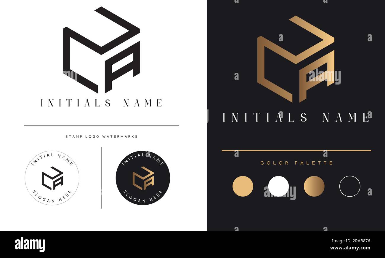 Luxe ZA ou AZ Monogramme initial texte lettre logo Design Illustration de Vecteur
