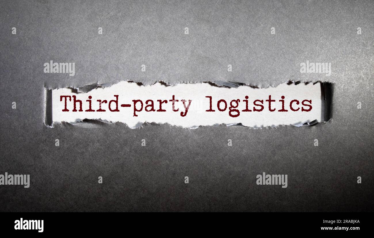 Texte LIVRAISON PAR UN TIERS écrit sur un livre blanc avec un stylo et des lunettes sur un clavier d'ordinateur.concept d'entreprise. Banque D'Images