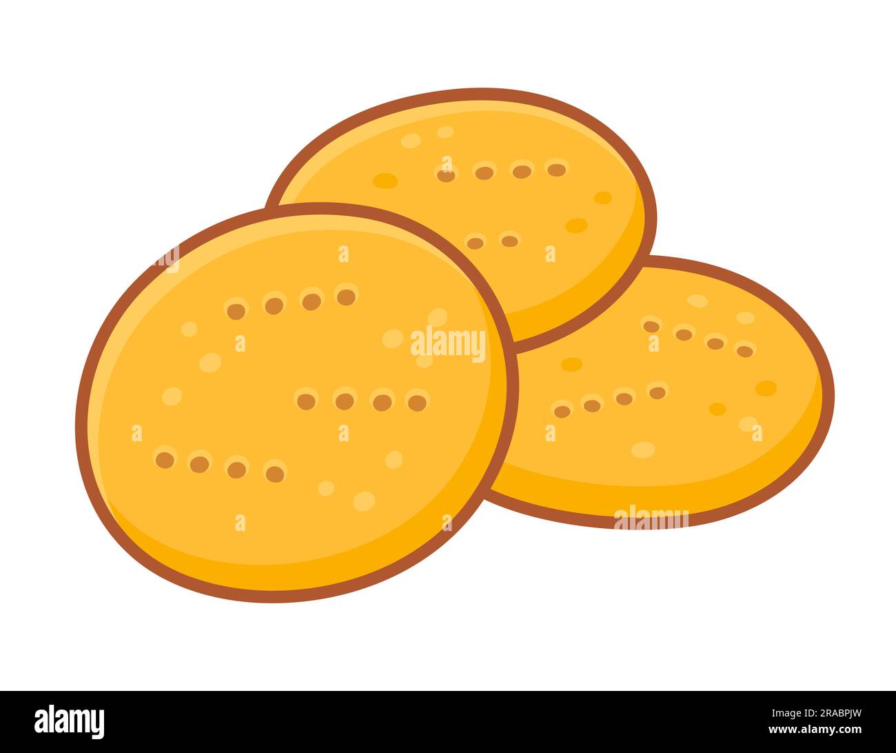 Sopaipillas, cuisine chilienne traditionnelle. Pâtisserie à la citrouille frite, illustration vectorielle simple. Illustration de Vecteur