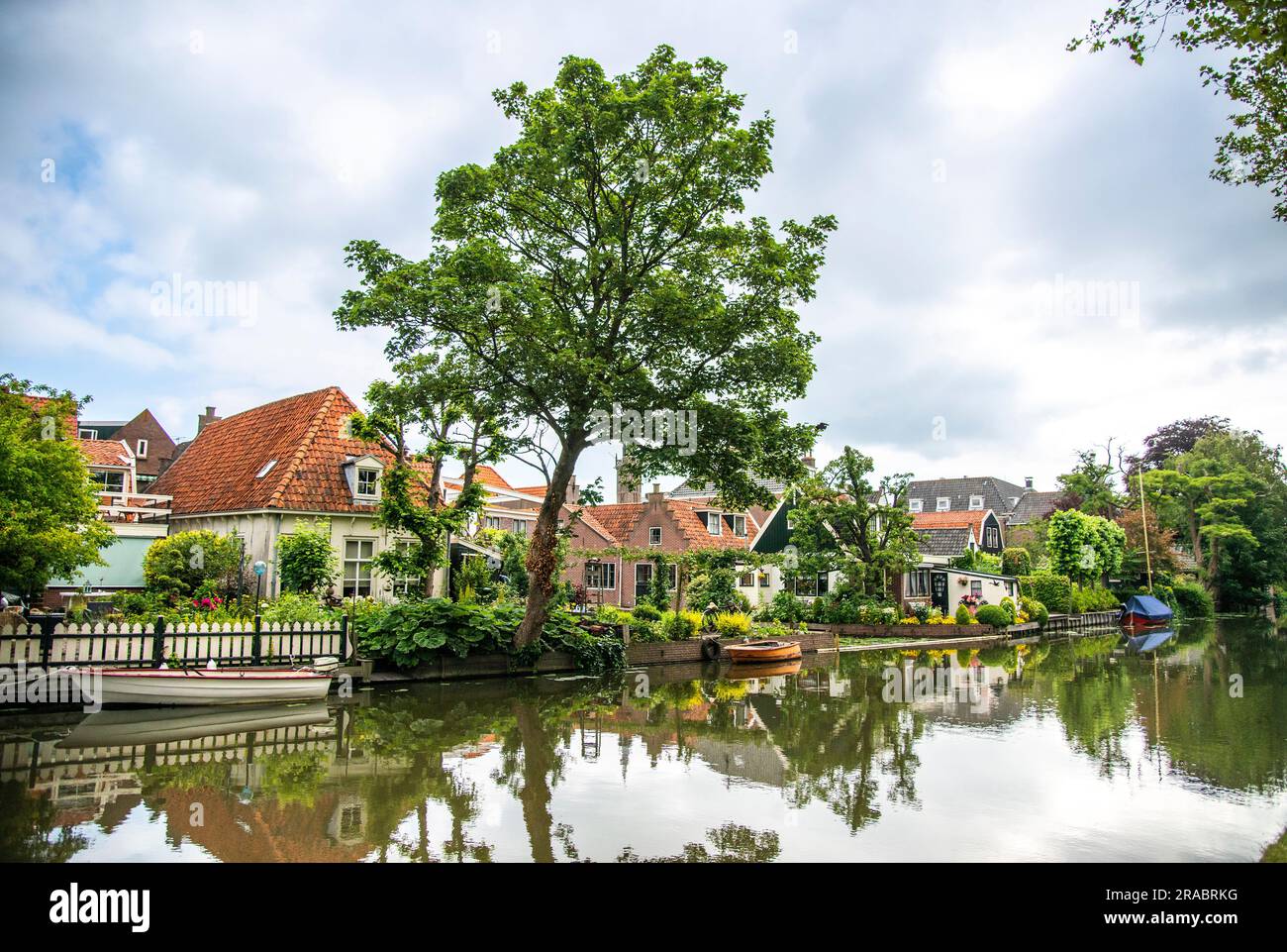 Edam Holland sur le canal Nieuwe Haven Banque D'Images