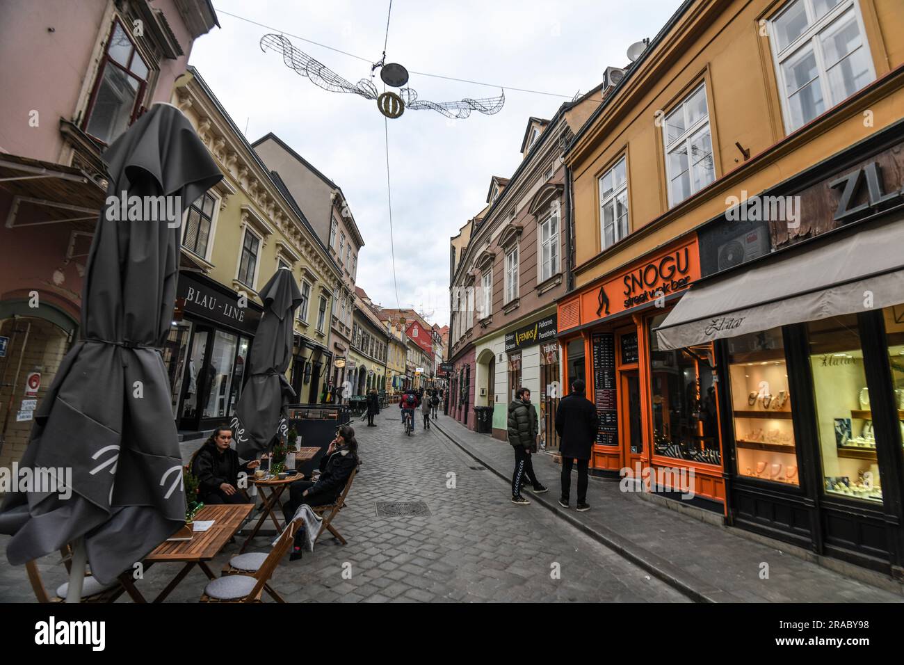Zagreb: Radiceva ulica. Croatie Banque D'Images
