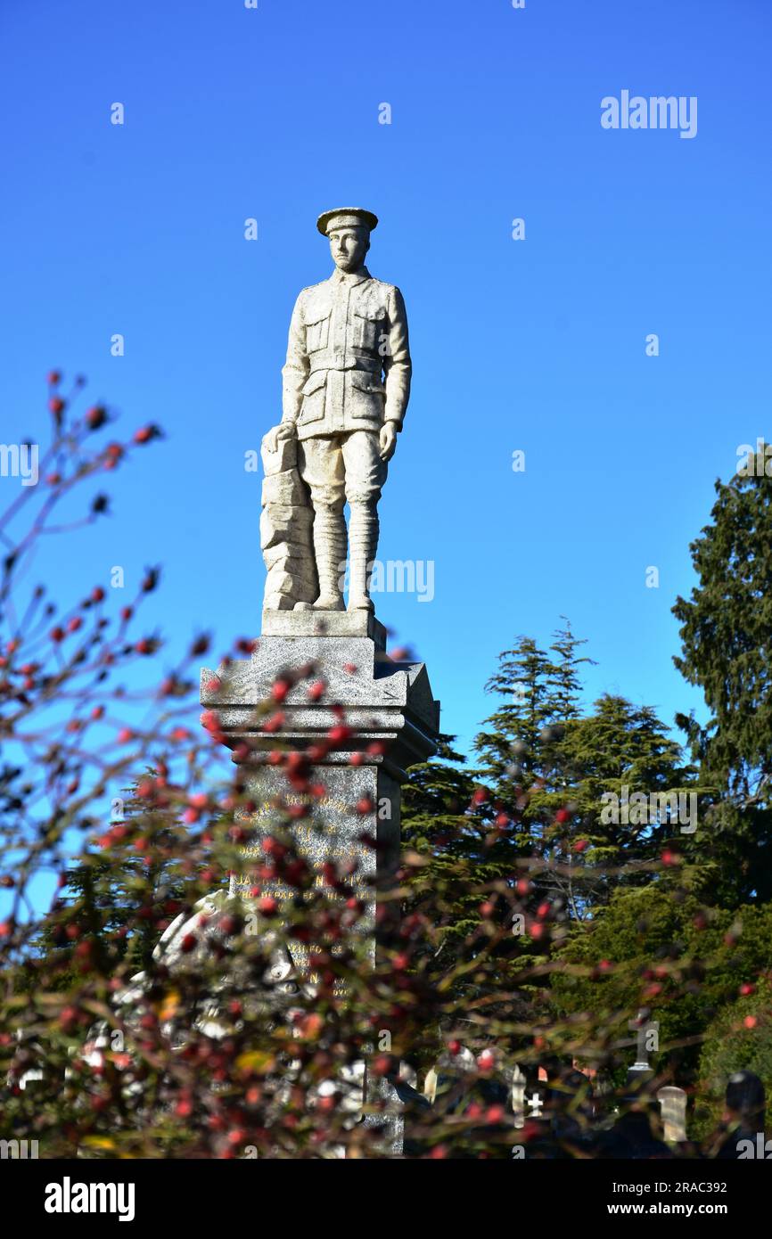 Pierre tombale de statue Banque D'Images