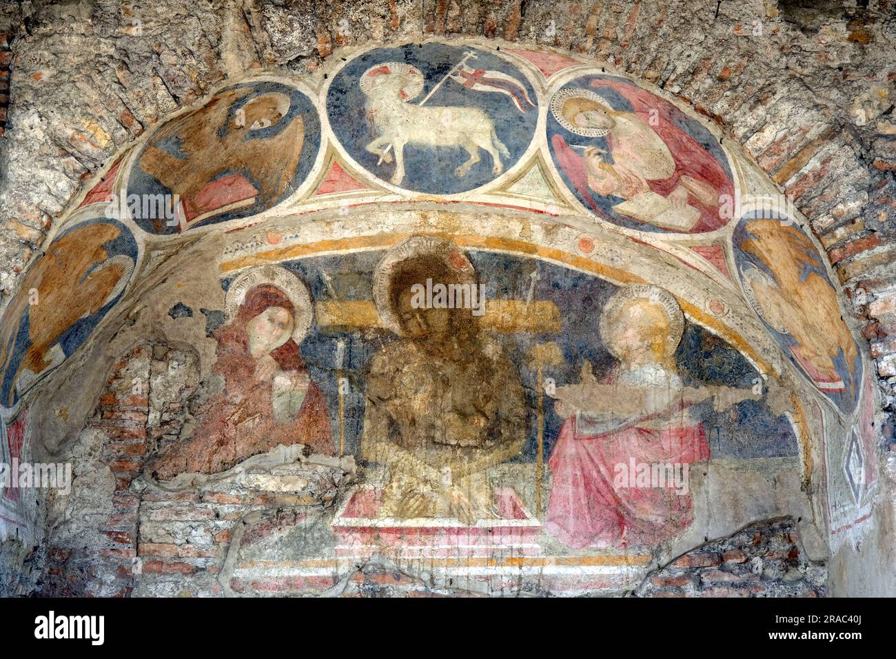 Fresques de Capitoline Insula Campidoglio à Rome, Italie Banque D'Images